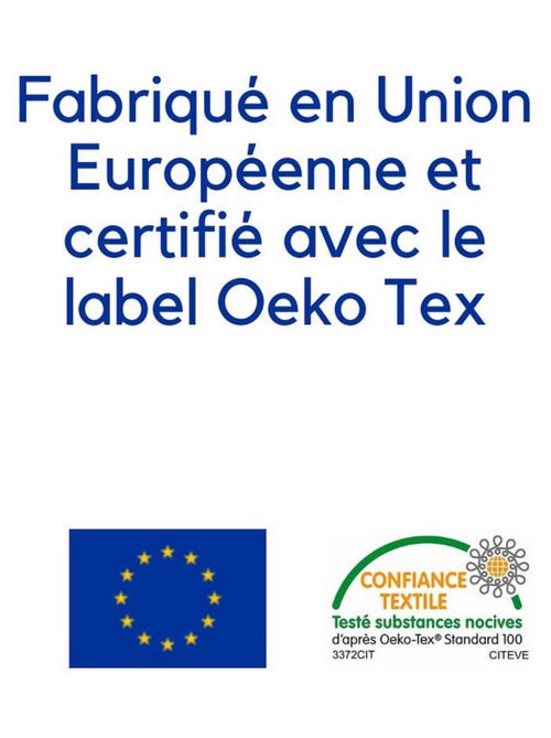 Drap housse Bambou lit deux places 140x190 / 140x200 cm - Ciel - Kiabi