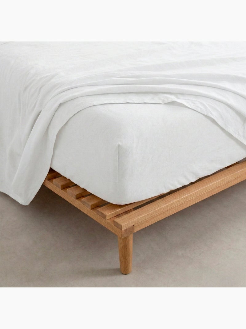 Drap-housse Basic "Happyfriday" Blanc - Kiabi