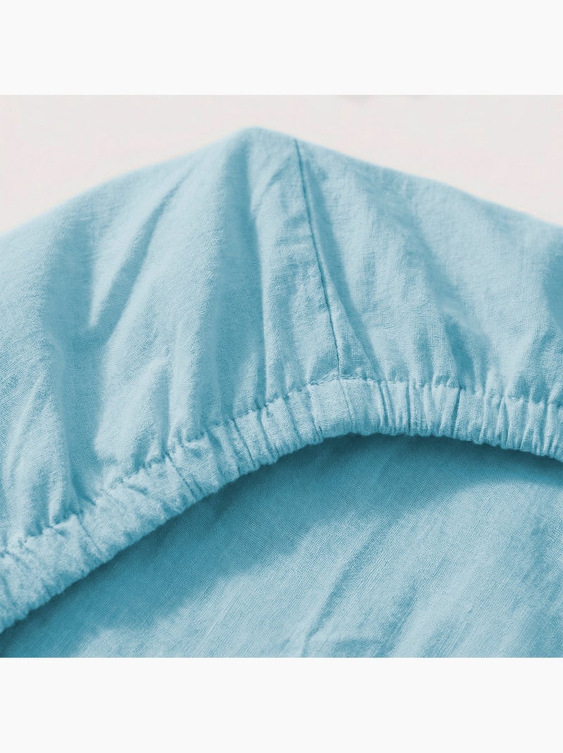 Drap-housse Basic "Happyfriday" Bleu Bleu - Kiabi