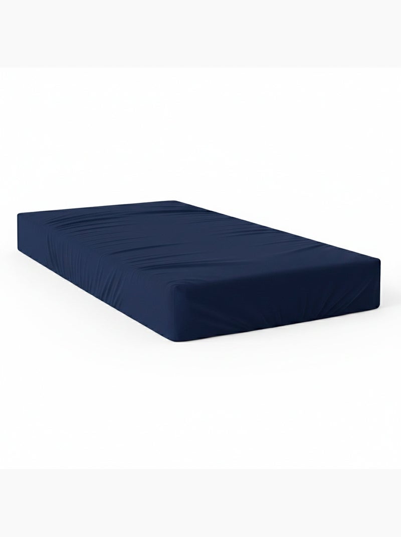 Drap-housse Basic "Happyfriday" Bleu marine - Kiabi