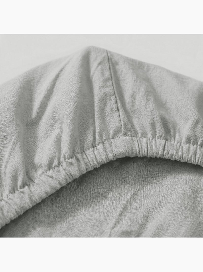 Drap-housse Basic "Happyfriday" Gris - Kiabi