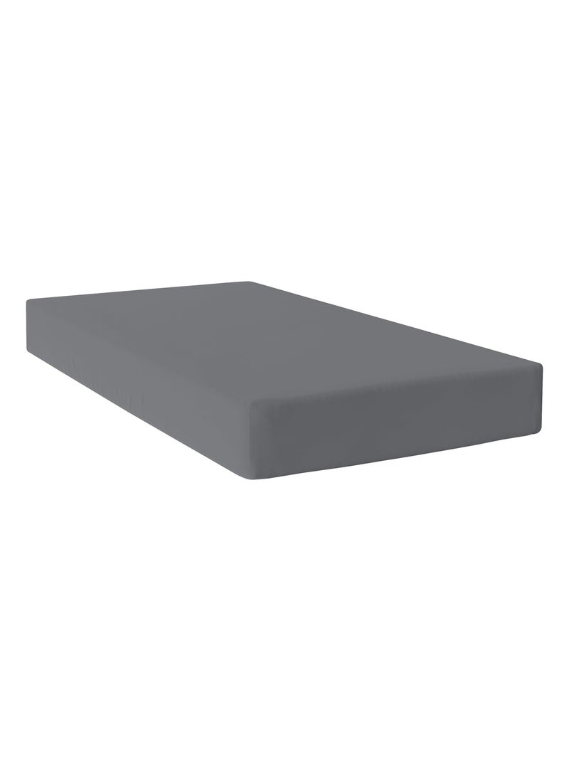 Drap-housse Basic "Happyfriday" Gris - Kiabi