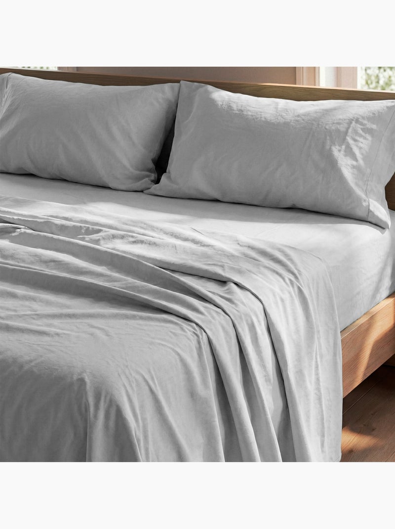 Drap-housse Basic "Happyfriday" Gris - Kiabi
