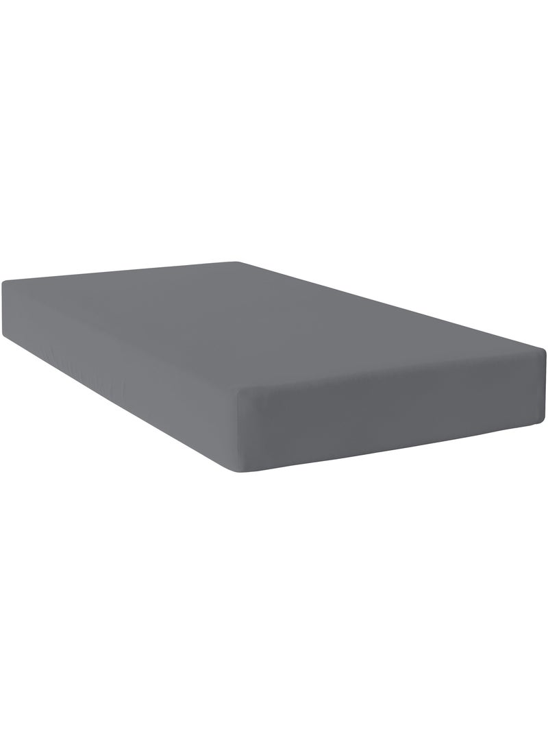 Drap-housse Basic "Happyfriday" Gris foncé - Kiabi