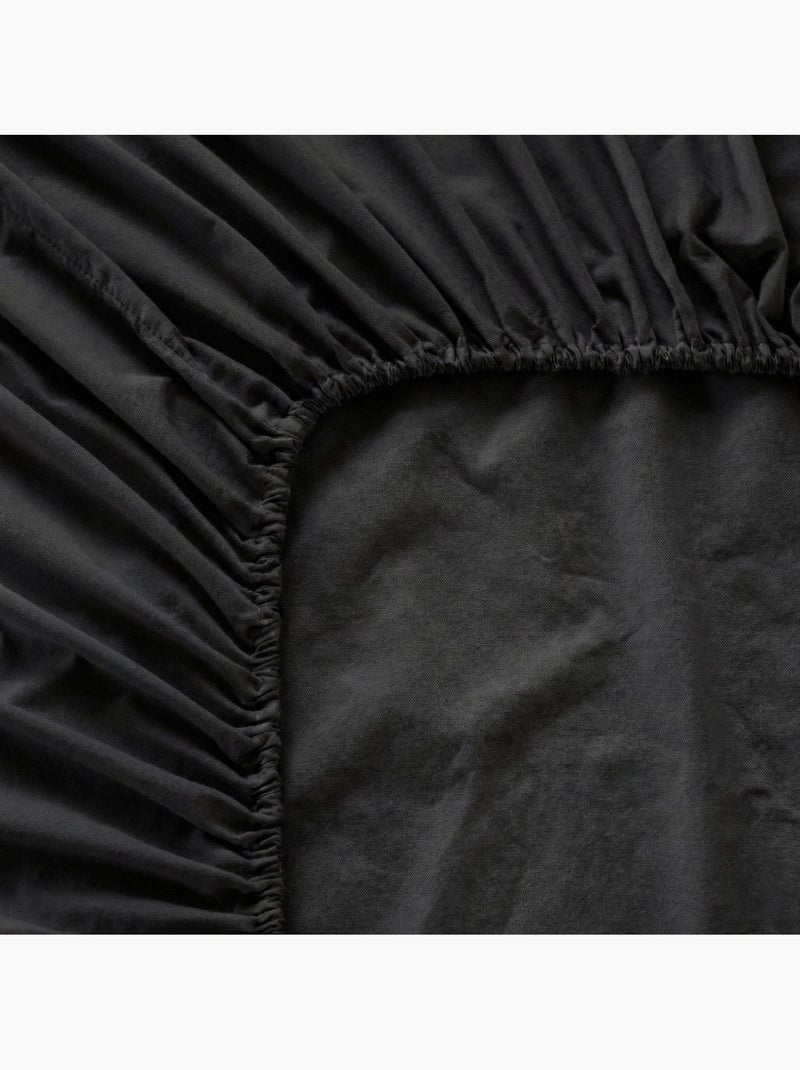 Drap-housse Basic "Happyfriday" Noir - Kiabi