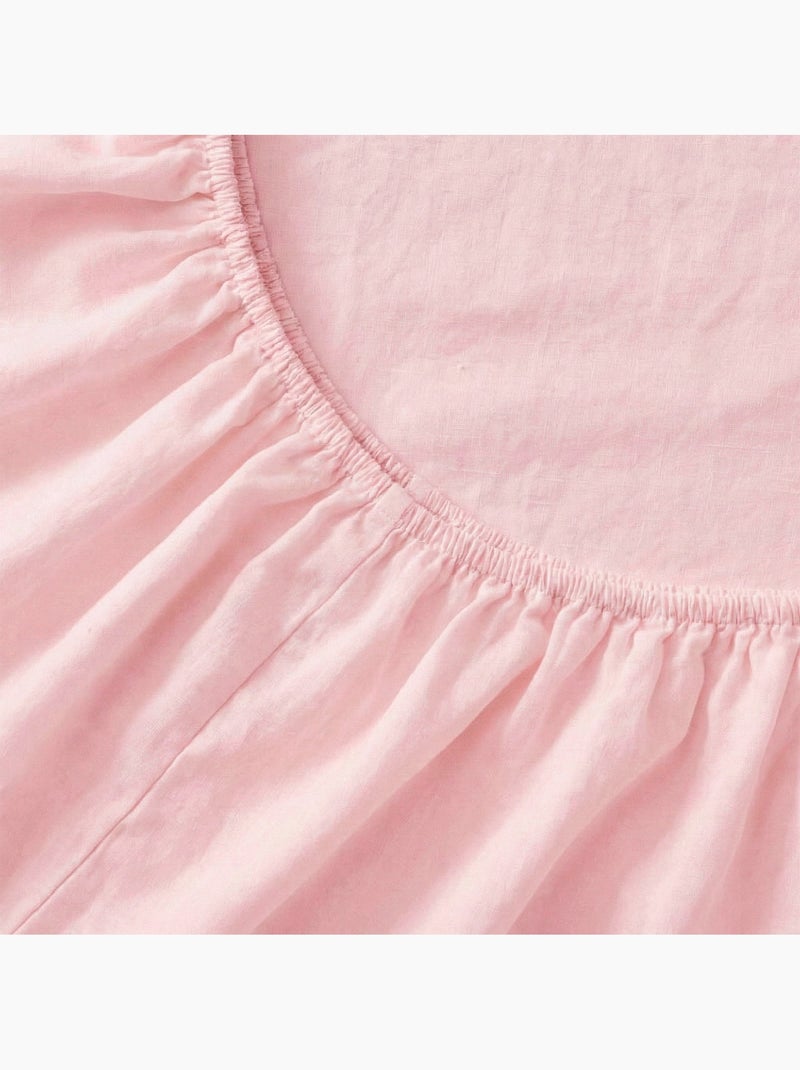 Drap-housse Basic "Happyfriday" Rose pâle - Kiabi