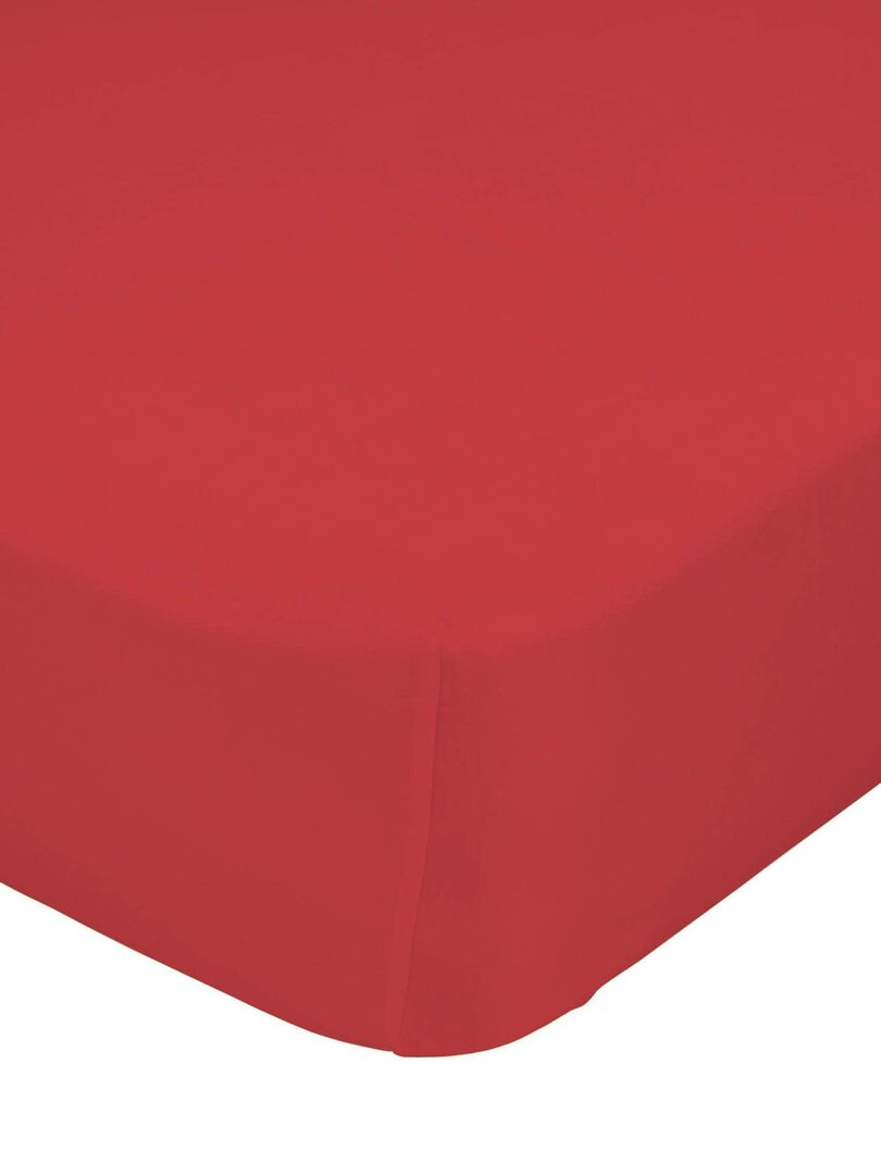 Ensemble De Draps Simple Football Rouge - Drap-housse 191x91cm + Taie D'oreiller 50x75cm, 48% Coton 52% Polyester