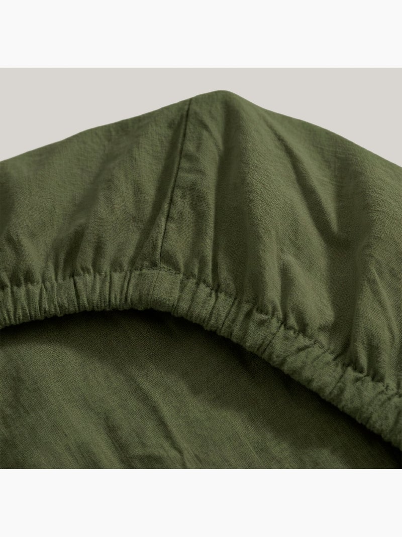 Drap-housse Basic "Happyfriday" Vert - Kiabi