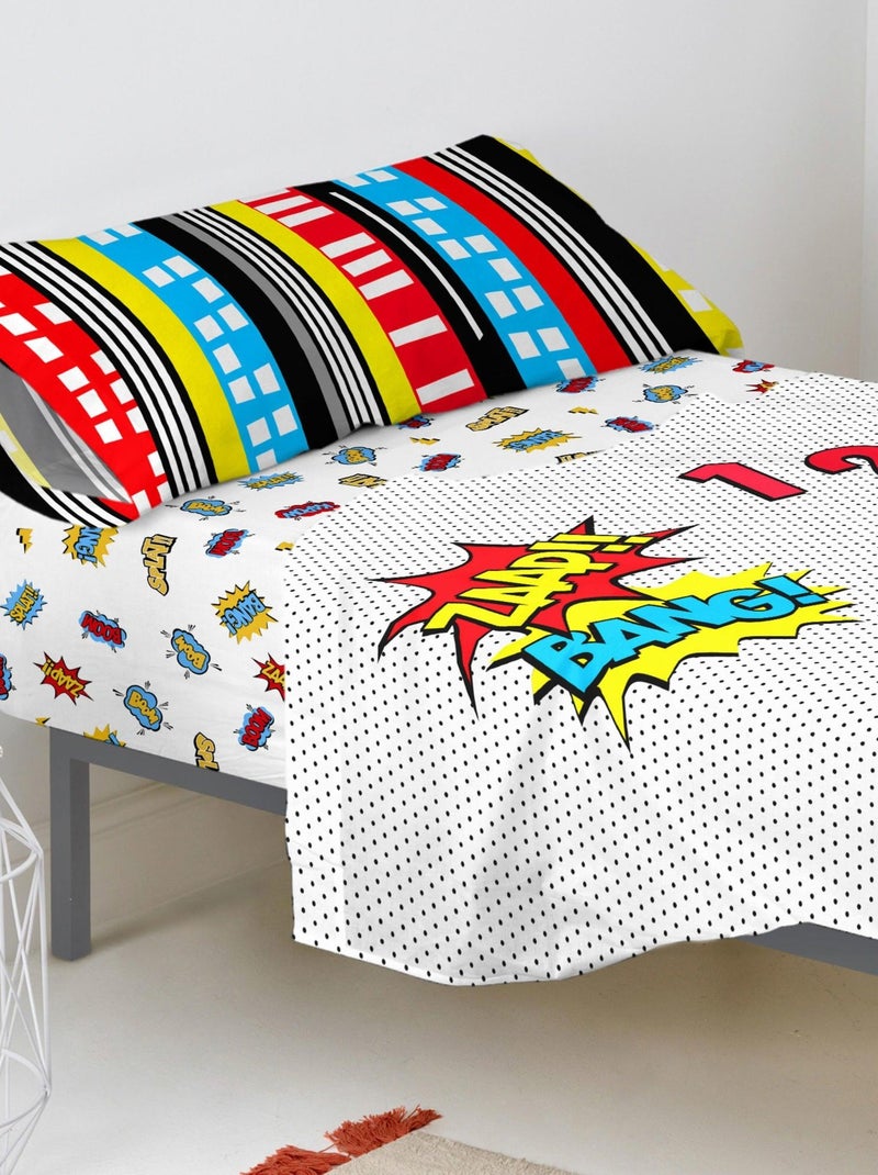 Drap-housse Bat "Happyfriday" Multicolore - Kiabi