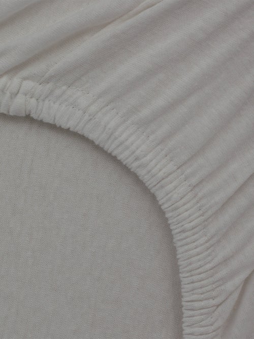 Drap housse bébé coton bio Blanc - Babycalin - Kiabi