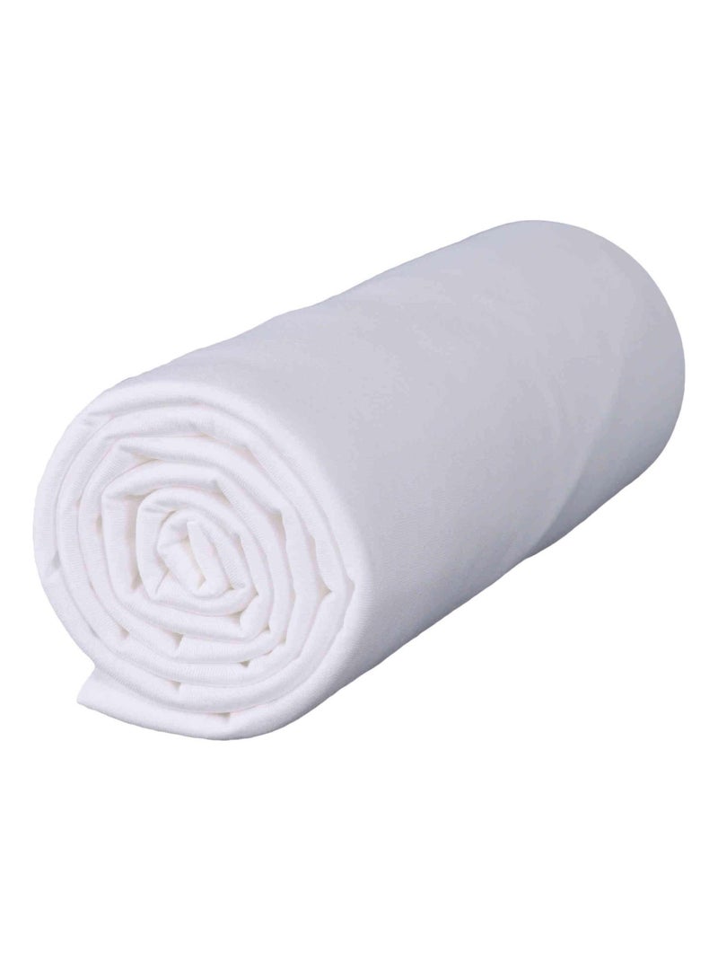 Drap housse bébé coton jersey bio (lot de 2) Blanc - Kiabi