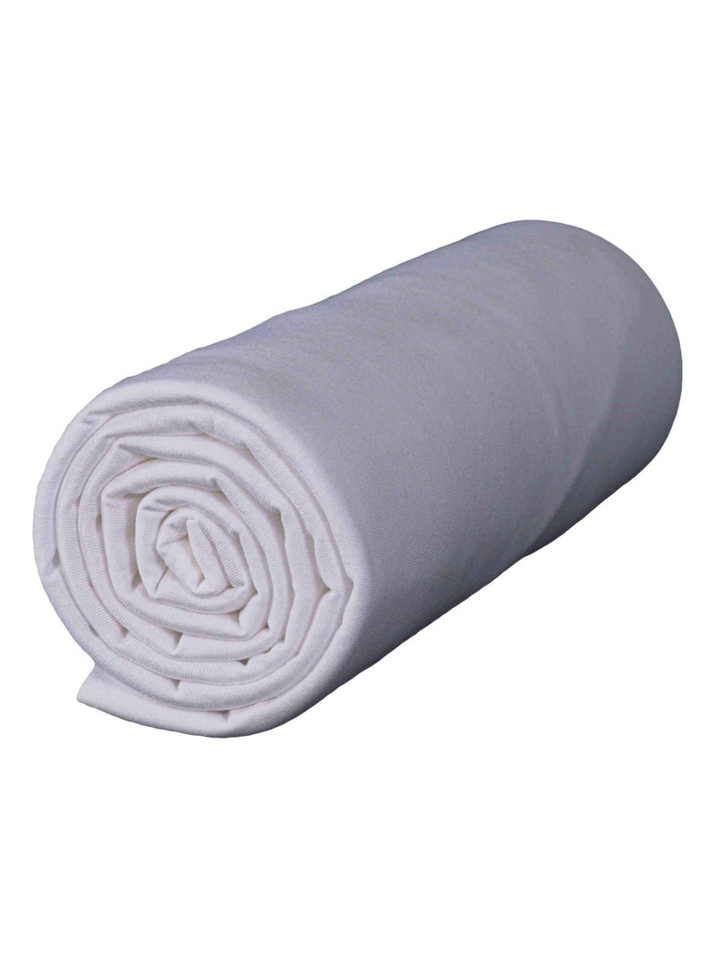 Drap housse bébé coton jersey bio (lot de 2) Blanc - Kiabi