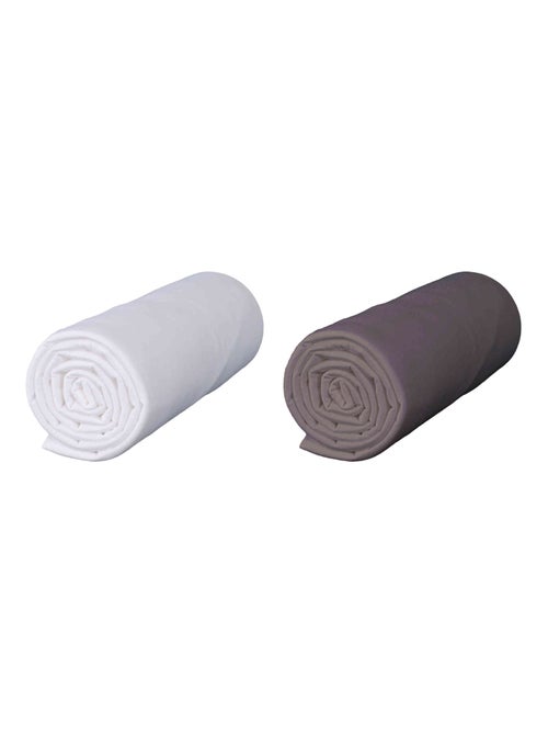 Drap housse bébé coton jersey bio (lot de 2) - Kiabi