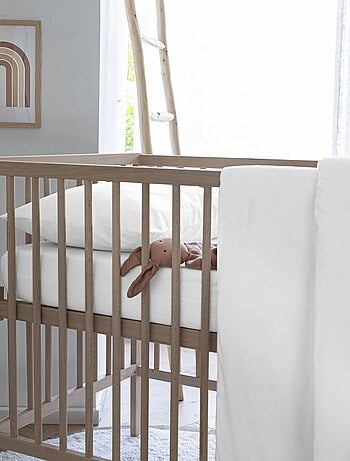 Drap housse bébé coton lavé