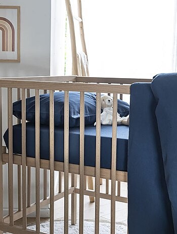 Drap housse bébé coton lavé