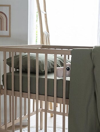 Drap housse bébé coton lavé