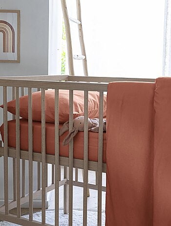 Drap housse bébé coton lavé