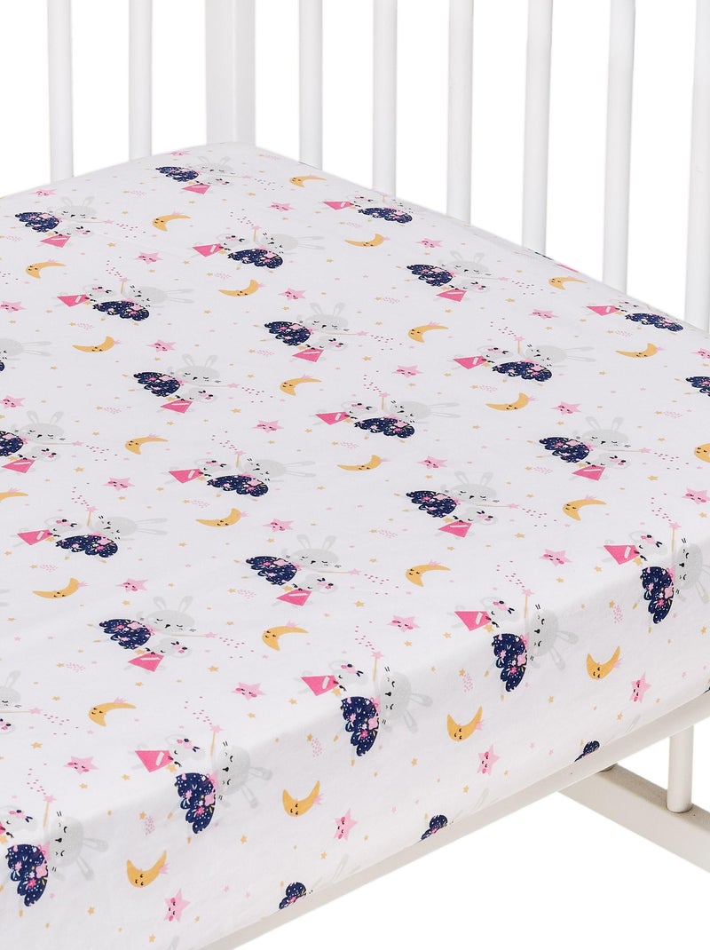 Drap housse bébé en coton, FAIRY Blanc - Kiabi