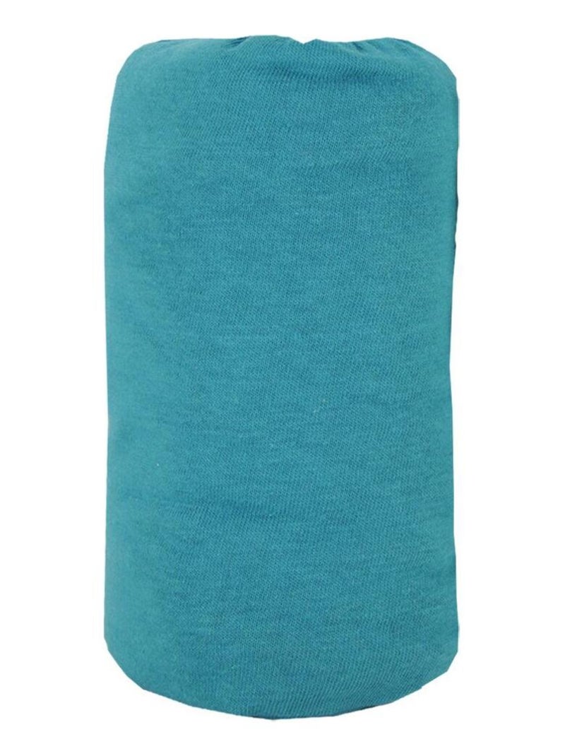 Drap housse bébé en coton uni - Babycalin Bleu canard - Kiabi