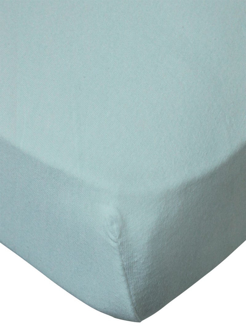 Drap housse bébé en coton uni - Babycalin Bleu turquoise - Kiabi
