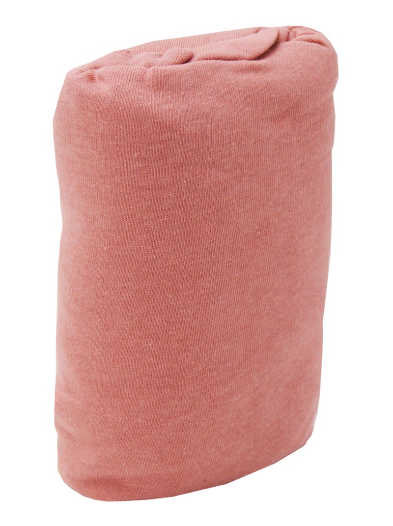 Drap housse bébé en coton uni - Babycalin Terracotta - Kiabi