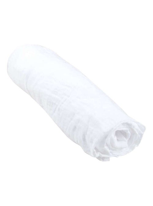 Drap housse bébé en gaze de coton 100% coton - Kiabi