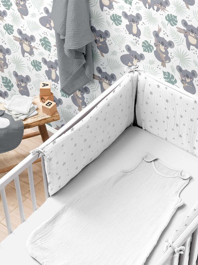 Drap housse bébé en gaze de coton 100% coton Blanc - Kiabi