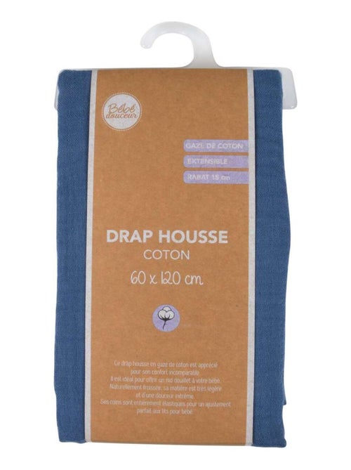 Drap housse bébé en gaze de coton 100% coton - Kiabi