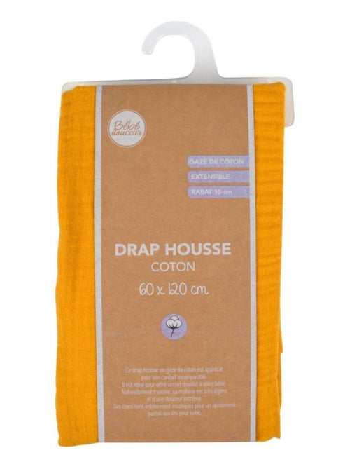 Drap housse bébé en gaze de coton 100% coton - Kiabi