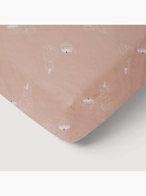 Drap-housse bébé en jersey 100% coton extensible anniversaire - Kiabi