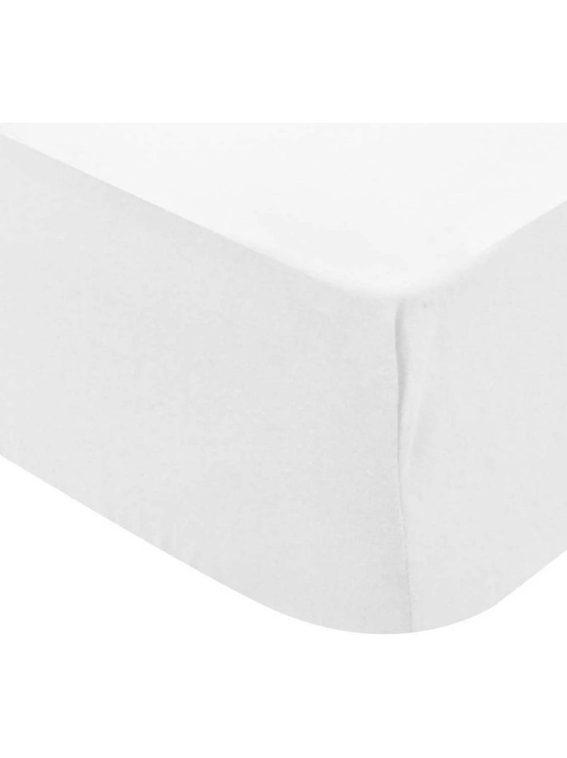 Drap housse bébé en jersey coton bio Blanc - Kiabi