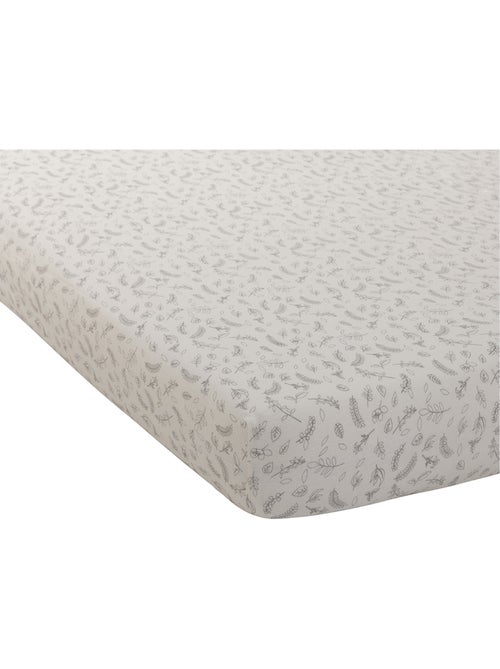 Drap housse bébé en jersey motif feuilles - Kiabi