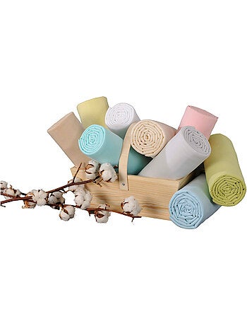 Drap housse bébé extensible 100% jersey bio peigné - 'P'tit Basile'