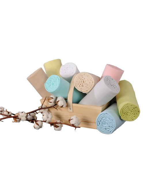 Drap housse bébé extensible 100% jersey bio peigné - 'P'tit Basile' - Kiabi