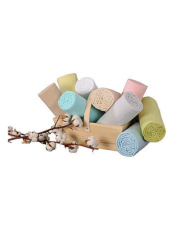 Drap housse bébé extensible 100% jersey bio peigné - 'P'tit Basile'