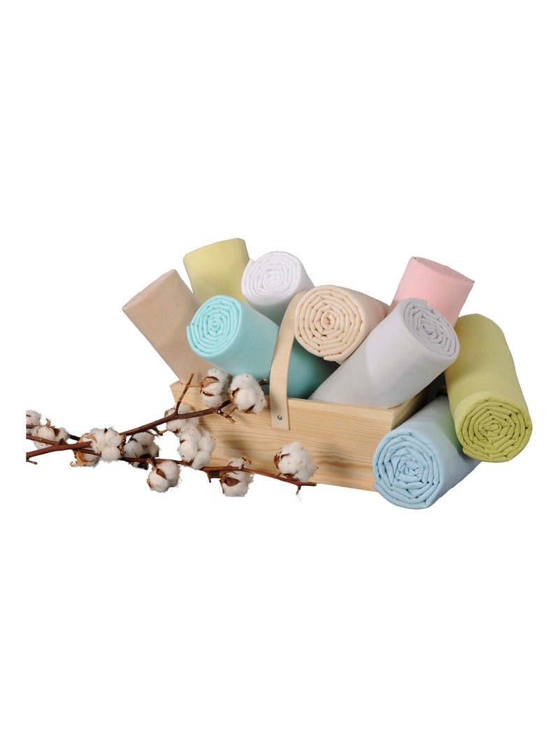 Drap housse bébé extensible 100% jersey bio peigné - 'P'tit Basile' Rose bonbon - Kiabi