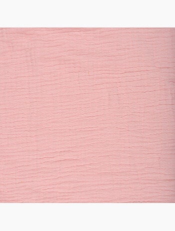 Drap housse bébé extensible en gaze de coton rose 60 x 120 cm