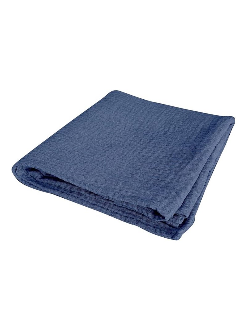 Drap Housse bébé Gaze de coton Alia PROMO LINGE Bleu - Kiabi