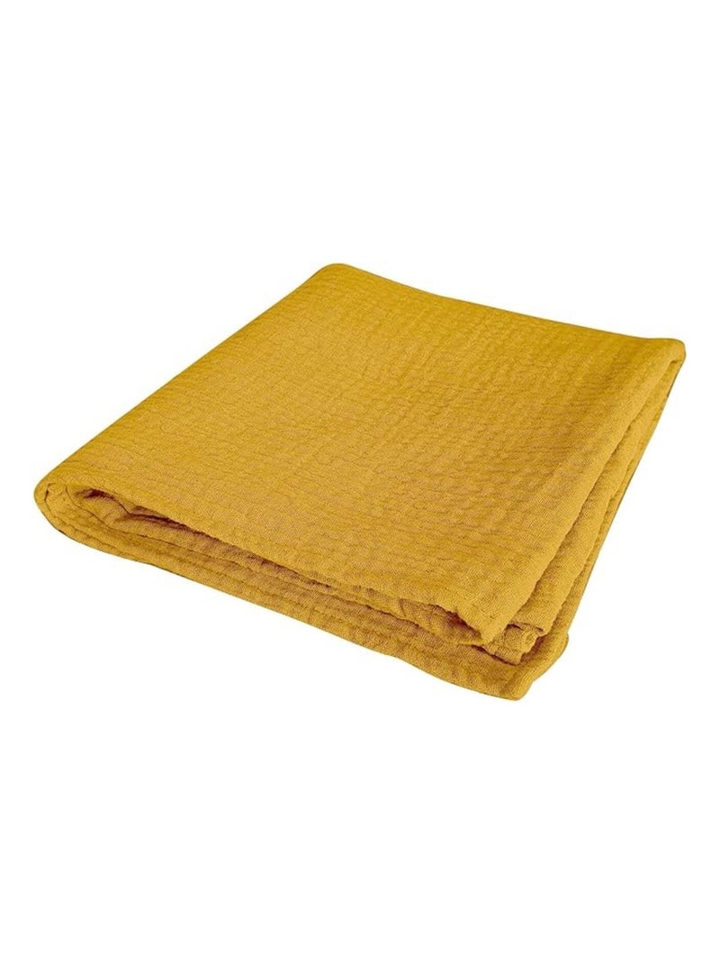 Drap Housse bébé Gaze de coton Alia PROMO LINGE Jaune - Kiabi