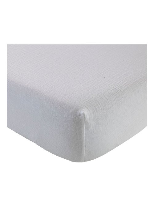 Drap housse bébé gaze de coton NOA - Kiabi