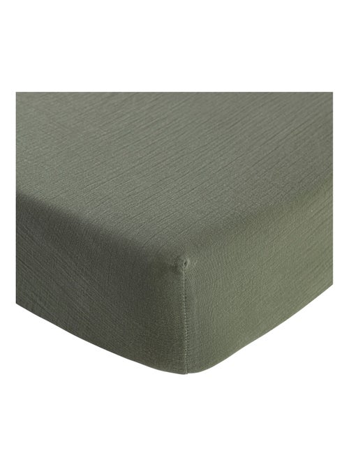 Drap housse bébé gaze de coton NOA - Kiabi