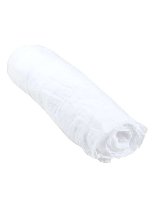 Drap housse bébé grand format en gaze de coton 100% coton - Kiabi