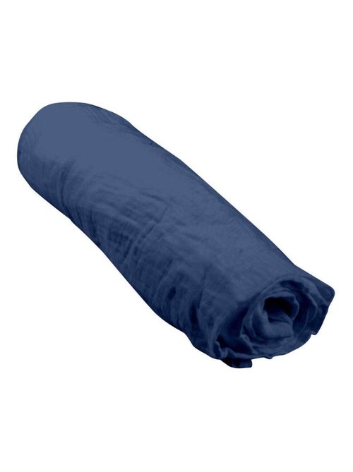 Drap housse bébé grand format en gaze de coton 100% coton - Kiabi