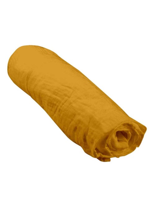 Drap housse bébé grand format en gaze de coton 100% coton - Kiabi