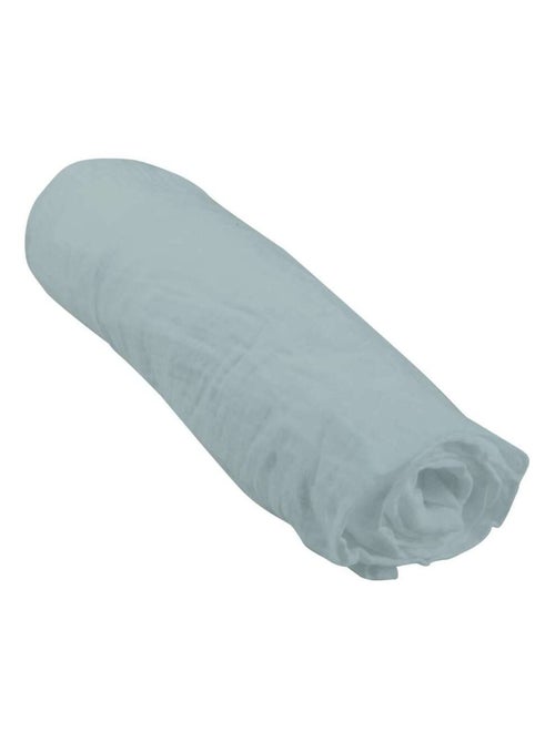 Drap housse bébé grand format en gaze de coton 100% coton - Kiabi