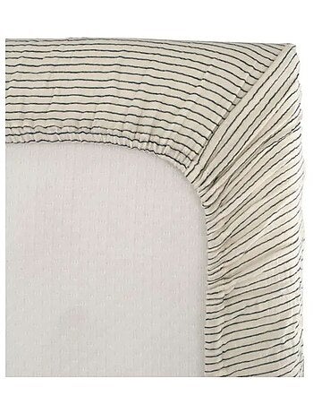 Drap housse bébé motif rayure