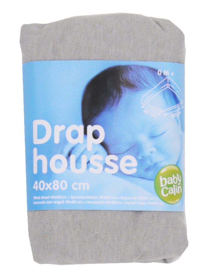 Drap housse bébé nacelle couffin uni en coton - Babycalin Gris - Kiabi