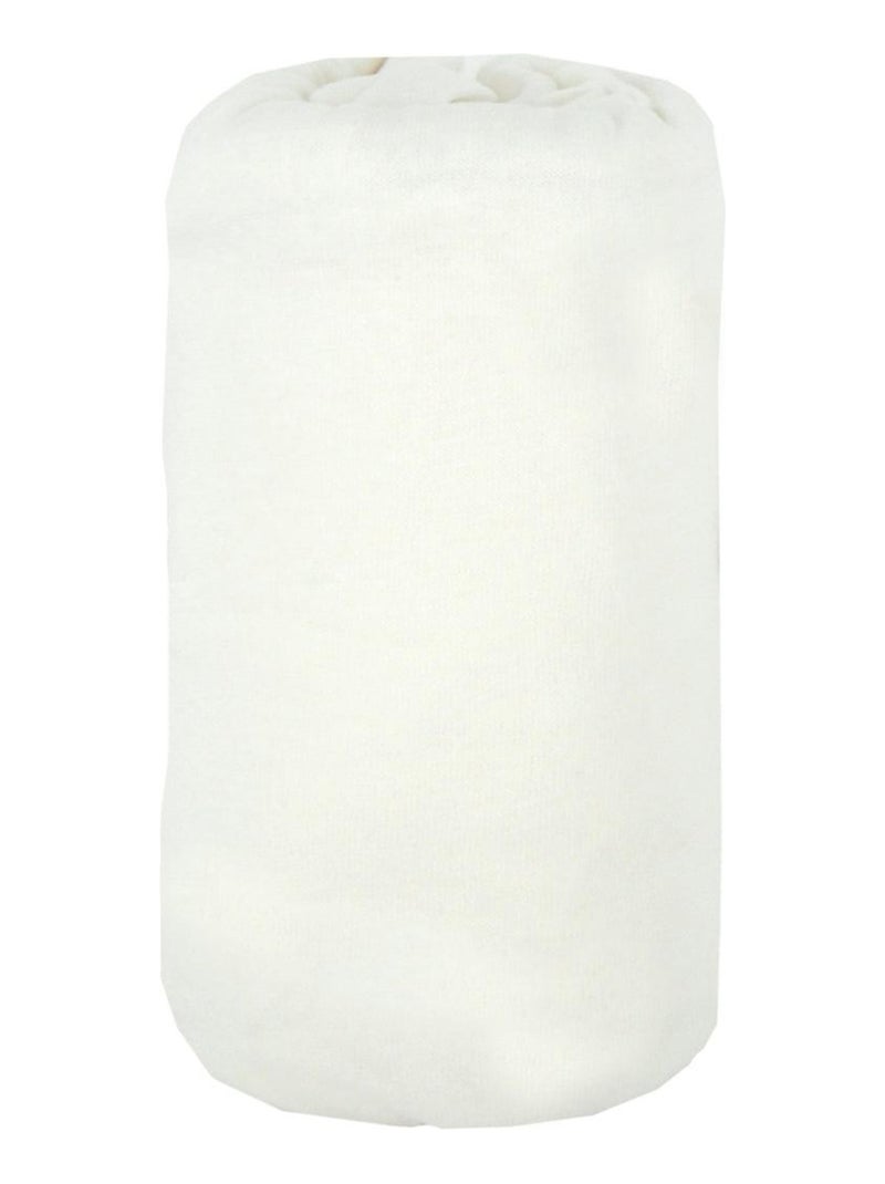 Drap housse bébé uni en coton doux Blanc - Kiabi