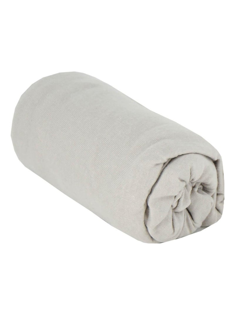 Drap housse bébé uni en coton doux Gris - Kiabi
