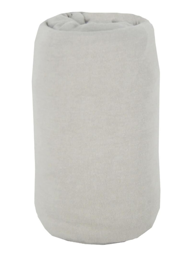 Drap housse bébé uni en coton doux Gris - Kiabi